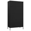 vidaXL Wardrobe Black 90x50x180 cm Steel