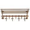 vidaXL Luggage Rack with Coat Hangers Wall Mounted Aluminium