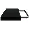 vidaXL Floating Wall Shelves 2 pcs High Gloss Black 60x23.5x3.8 cm MDF