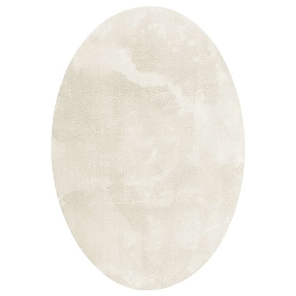 vidaXL Area Rugs Oval HUARTE Cream 120 x 170 cm 100% Polyester