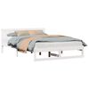 vidaXL Bed Frame with Headboard White 150 x 200 cm Solid Pine Wood