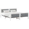 vidaXL Bed Frame Light Grey 180 x 200 cm Solid Pine Wood