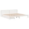 vidaXL Bed Frame without Mattress White 180x200 cm Super King Solid Wood Pine