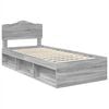 vidaXL Bed Frame Grey Sonoma 100 x 200 cm Solid Pine Wood