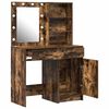 vidaXL Dressing Table Set with Drawer 2 pcs Smoked Oak Engineered Wood