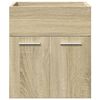 vidaXL 3 Piece Bathroom Furniture Set Sonoma Oak Engineered Wood
