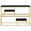 vidaXL Console Table Gold Stainless Steel and Tempered Glass