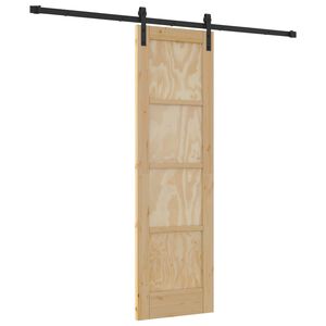 vidaXL Sliding Door Natural 61 x 198.5 cm Solid Pine Wood