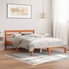 vidaXL Bed Frame without Mattress Wax Brown 140x200 cm Solid Wood Pine