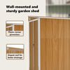 vidaXL Wall-mounted Garden Shed Brown 118x194x178 cm Galvanised Steel