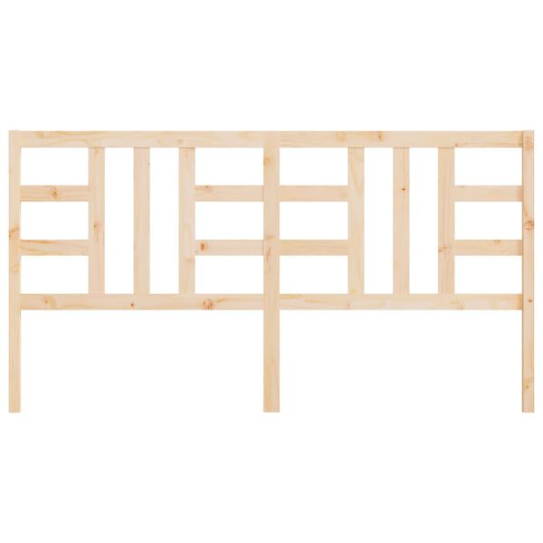 vidaXL Bed Headboard 206x4x100 cm Solid Wood Pine