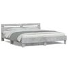 vidaXL Bed Frame with LED without Mattress Concrete Grey 160x200 cm