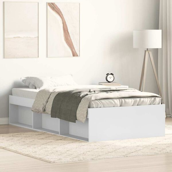 vidaXL Bed Frame without Mattress White 90x200 cm