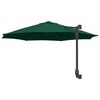 vidaXL Garden Parasol Manual Green and Black 248 x 248 x 148 cm