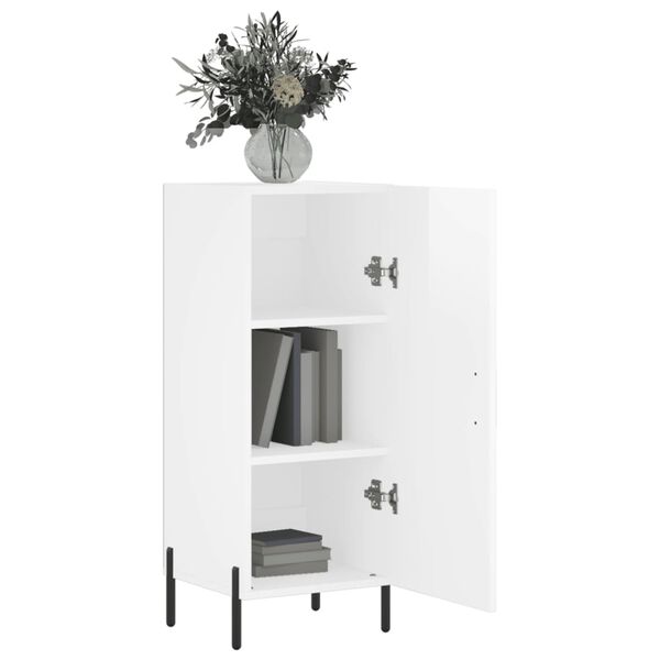 vidaXL Sideboard High Gloss White 34.5x34x90 cm Engineered Wood