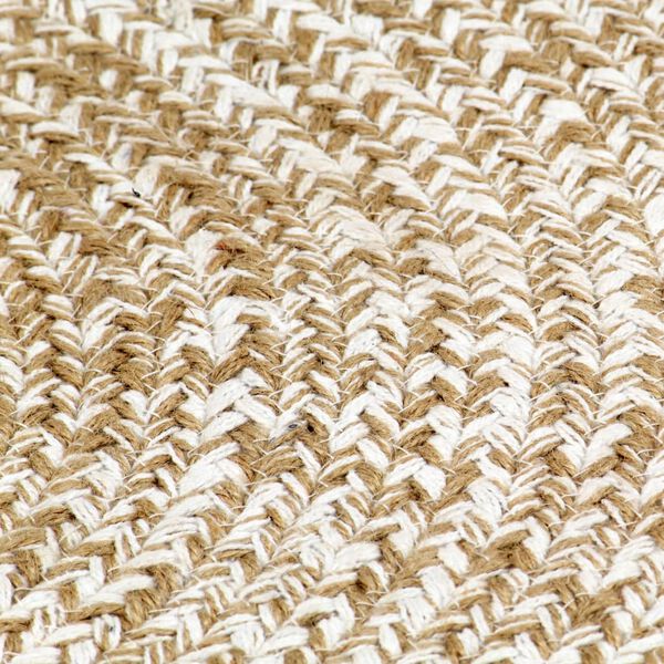vidaXL Handmade Rug Jute White and Brown 240 cm