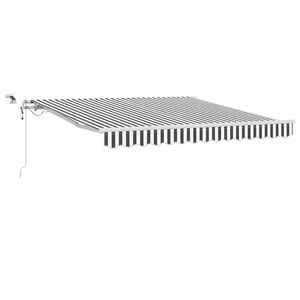 vidaXL Automatic Retractable Awning with LED Anthracite&White 300x250 cm
