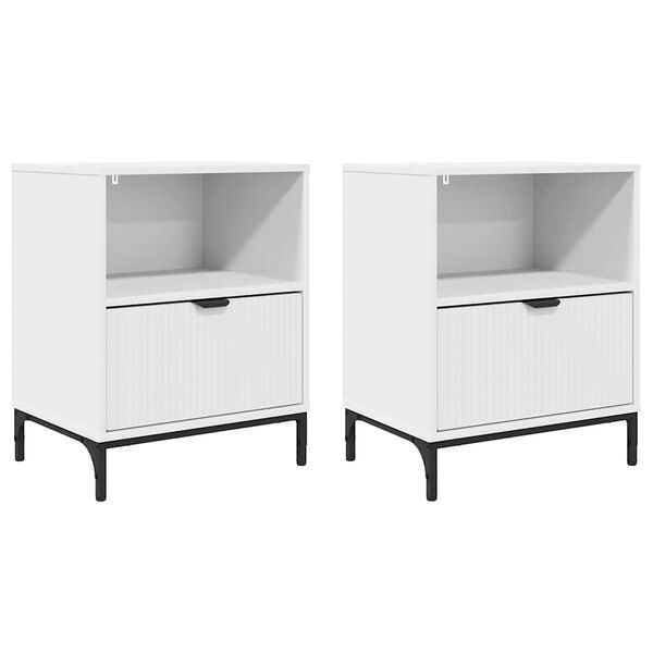 vidaXL Bedside Tables 2 pcs White 49 x 36 x 61 cm Engineered wood