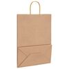 vidaXL Paper Bags 50 pcs with Handles Brown 32x17x44 cm