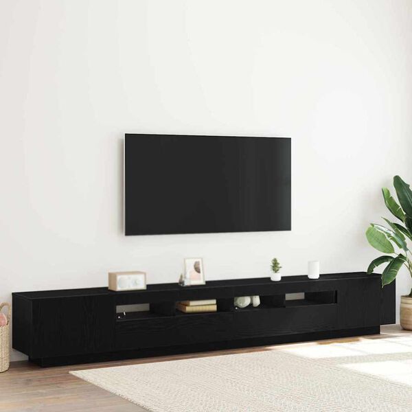 vidaXL TV Cabinet Set 3 pcs Black 260 x 35 x 40 cm Engineered Wood