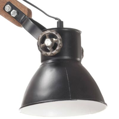 vidaXL Wall Lamp Industrial Style Black Round E27