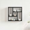 vidaXL Wall Shelf Black Oak 45x16x45 cm Engineered Wood