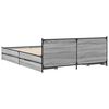 vidaXL Bed Frame with Drawers without Mattress Grey Sonoma 135x190 cm Double