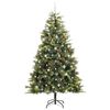 vidaXL Artificial Hinged Christmas Tree with Cones Green 240 cm