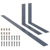 vidaXL Backrest for Pallet Sofa Light Grey 110 cm Iron