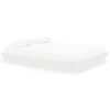 vidaXL Bed Frame without Mattress White Solid Wood King Size