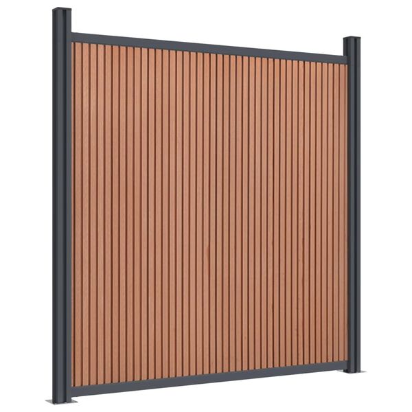 vidaXL Fence Panel Brown 1737x186 cm WPC