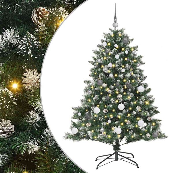 vidaXL Artificial Christmas Tree with 150 LEDs with Stand Green 150 cm