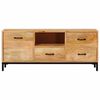 vidaXL TV Stands with Drawer Brown 110 x 30 x46 cm Solid Mango Wood