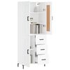 vidaXL Highboard White 69.5x34x180 cm Engineered Wood