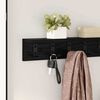 vidaXL Wall-Mounted Coat Rack Black Oak 60 x 10.5 x 10.5 cm
