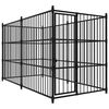 vidaXL Dog Kennel | Black | Steel | Large | Durable | Dog Kennel | Rectangular