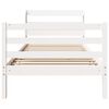 vidaXL Bed Frame with Headboard without Mattress White 100x200 cm