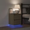 vidaXL Bedside Cabinet Sonoma Oak 39 x 34.5 x 50 cm Engineered wood