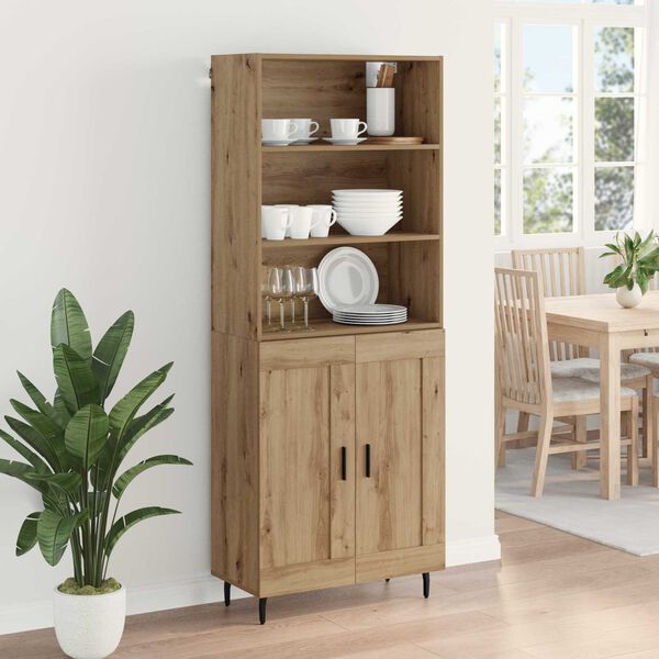 vidaXL Highboard Artisan Oak 69.5 x 34 x 180 cm