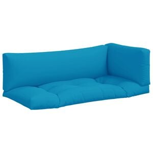 vidaXL Pallet Cushions 3 pcs Light Blue Fabric
