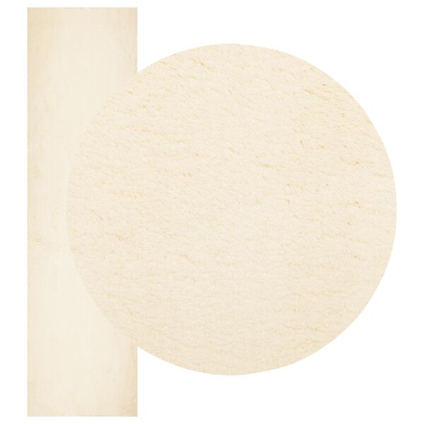 vidaXL Area Rugs Rectangular HUARTE Cream 500 x 80 cm Polyester
