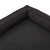 vidaXL Ergonomic Dog Bed Mattress 90x64 cm Linen Look Fleece Black