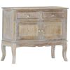 vidaXL Sideboard Grey 80x35x70 cm Solid Mango Wood