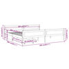 vidaXL Bed Frame without Mattress White Solid Wood Pine 200x200 cm