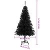 vidaXL Christmas Tree with 150 LEDs with Stand Black 120 cm PVC