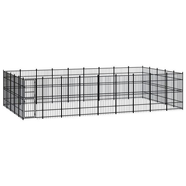 vidaXL Outdoor Dog Kennel Steel 41.47 m&sup2;