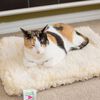 HuggleHounds Fleece Pet Mat L Wool White