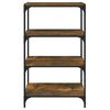 vidaXL Book Cabinet Smoked Oak 60x33x100 cm Engineered Wood and Steel