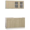 vidaXL 4 Piece Kitchen Cabinet Set Sonoma Oak Engineered Wood