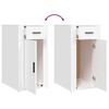 vidaXL Desk Cabinet White 40x49x75 cm Engineered Wood